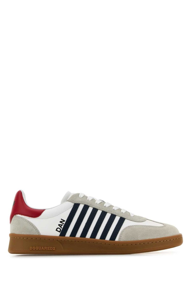 Dsquared2 White Leather Boxer Sneakers