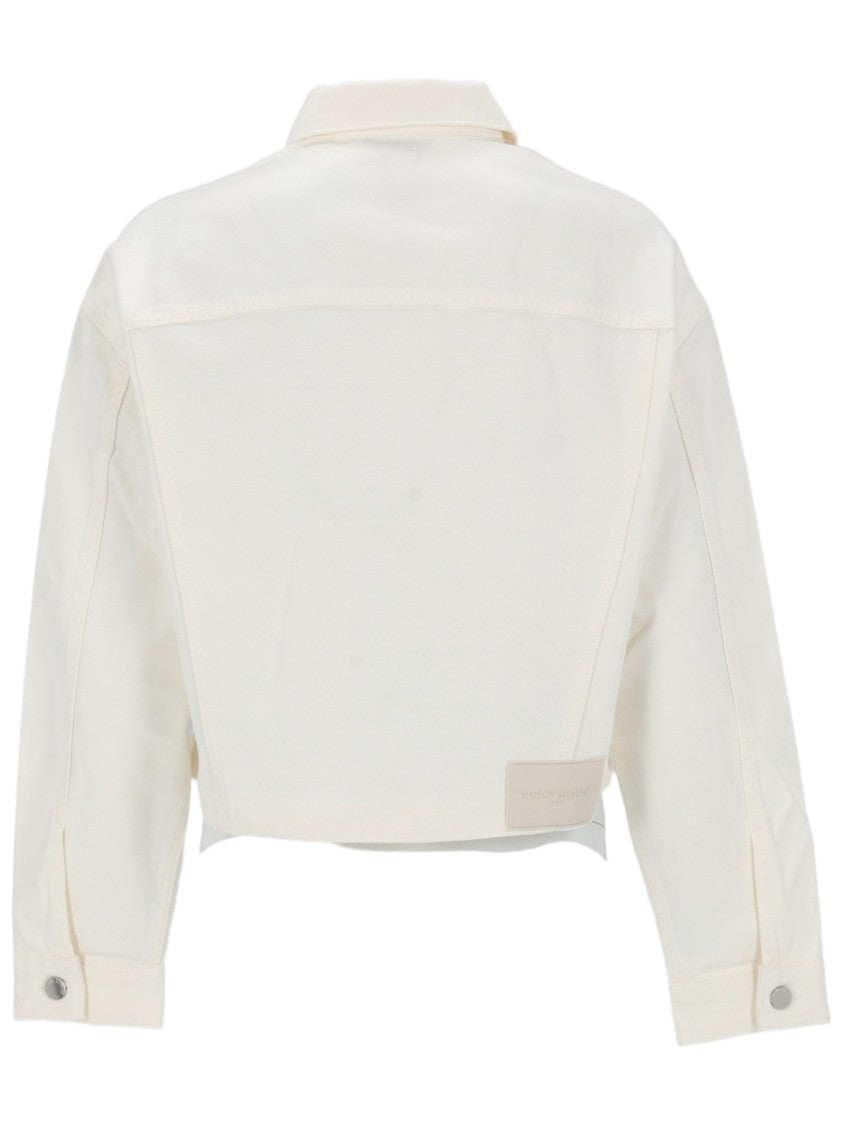 Maison Kitsuné Boxy Fit Cropped Cotton Jacket