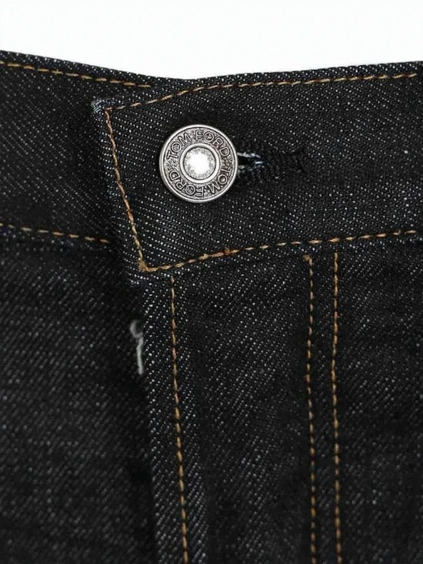 Tom Ford Dark Indigo Straight-Leg Traditional Denim Pants