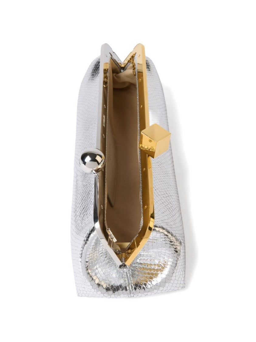 Jacquemus Textured Silver-Tone Handbag