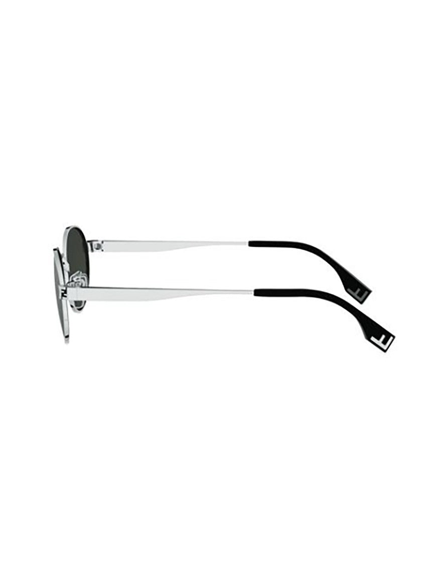 Fendi Oval-Shaped Metallic Frame Fendi Sunglasses