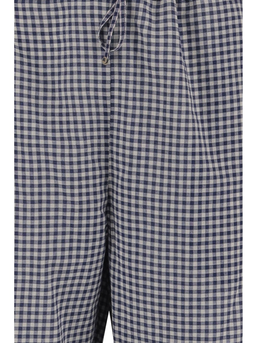 Pero Cropped Pants With Checkered Pattern