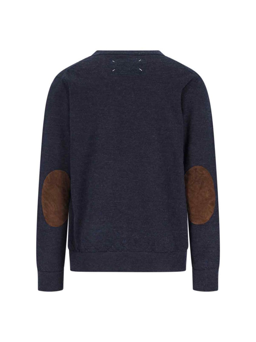 Maison Margiela Wool V-Neck Cardigan – Navy