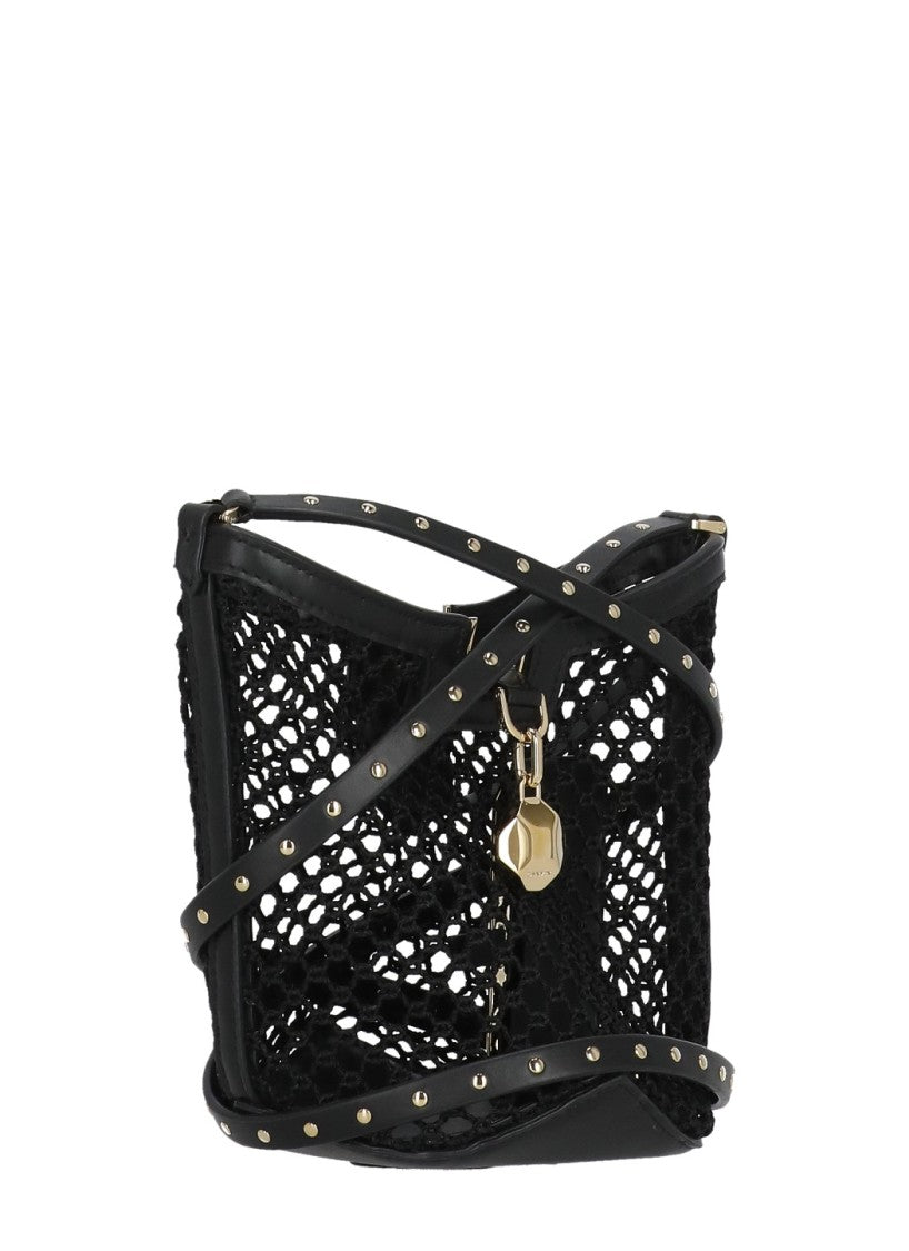 Lanvin Intricate Cut-Out Leather Bucket Bag