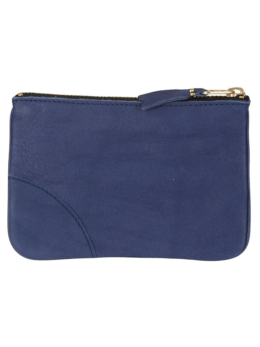 Comme Des Garçons Blue Leather Wallet