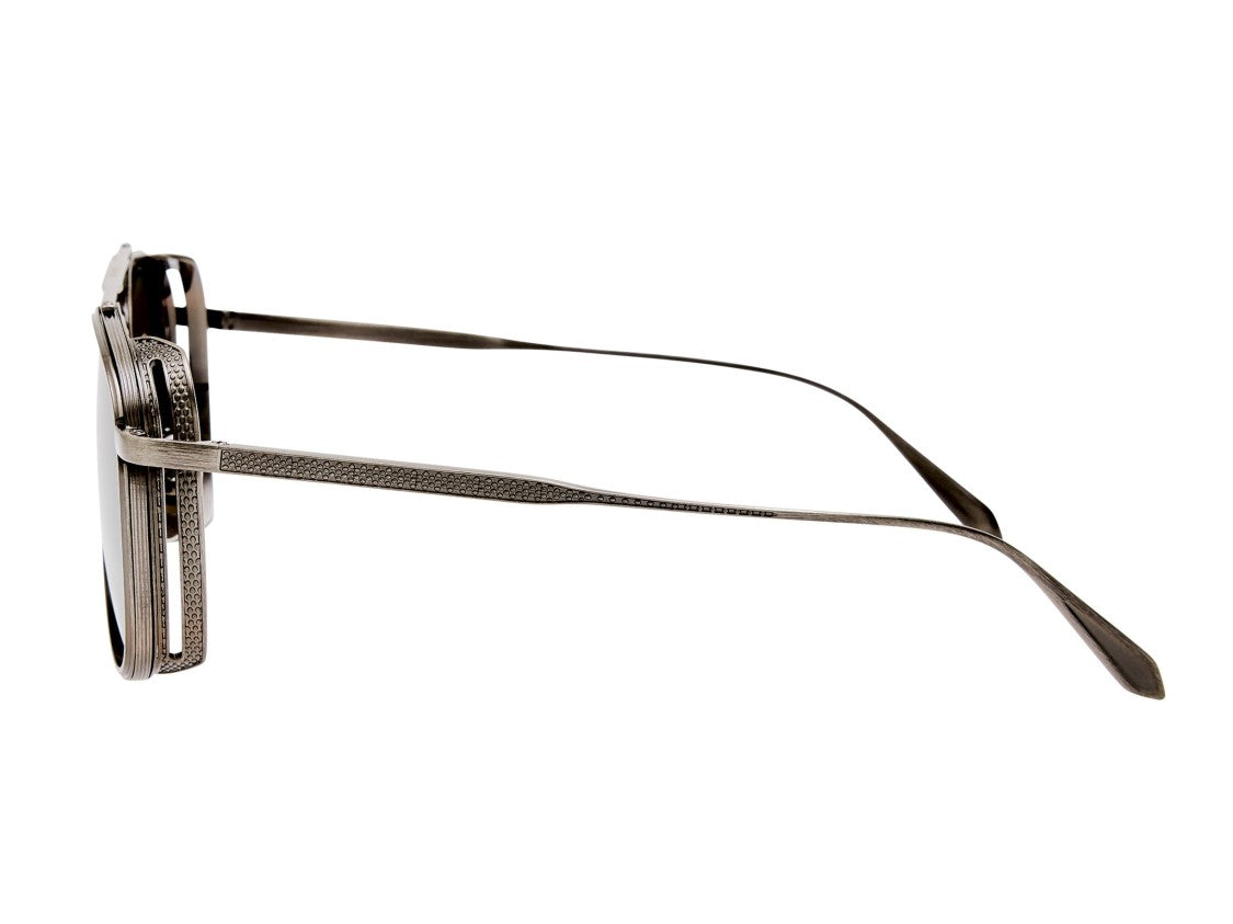 Linda Farrow Lfl1628 Double Bridge Titanium Aviator Sunglasses