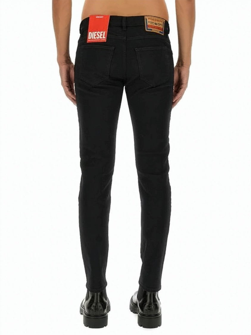 Diesel Slim-Fit Jeans In Black With Tapered Ankle