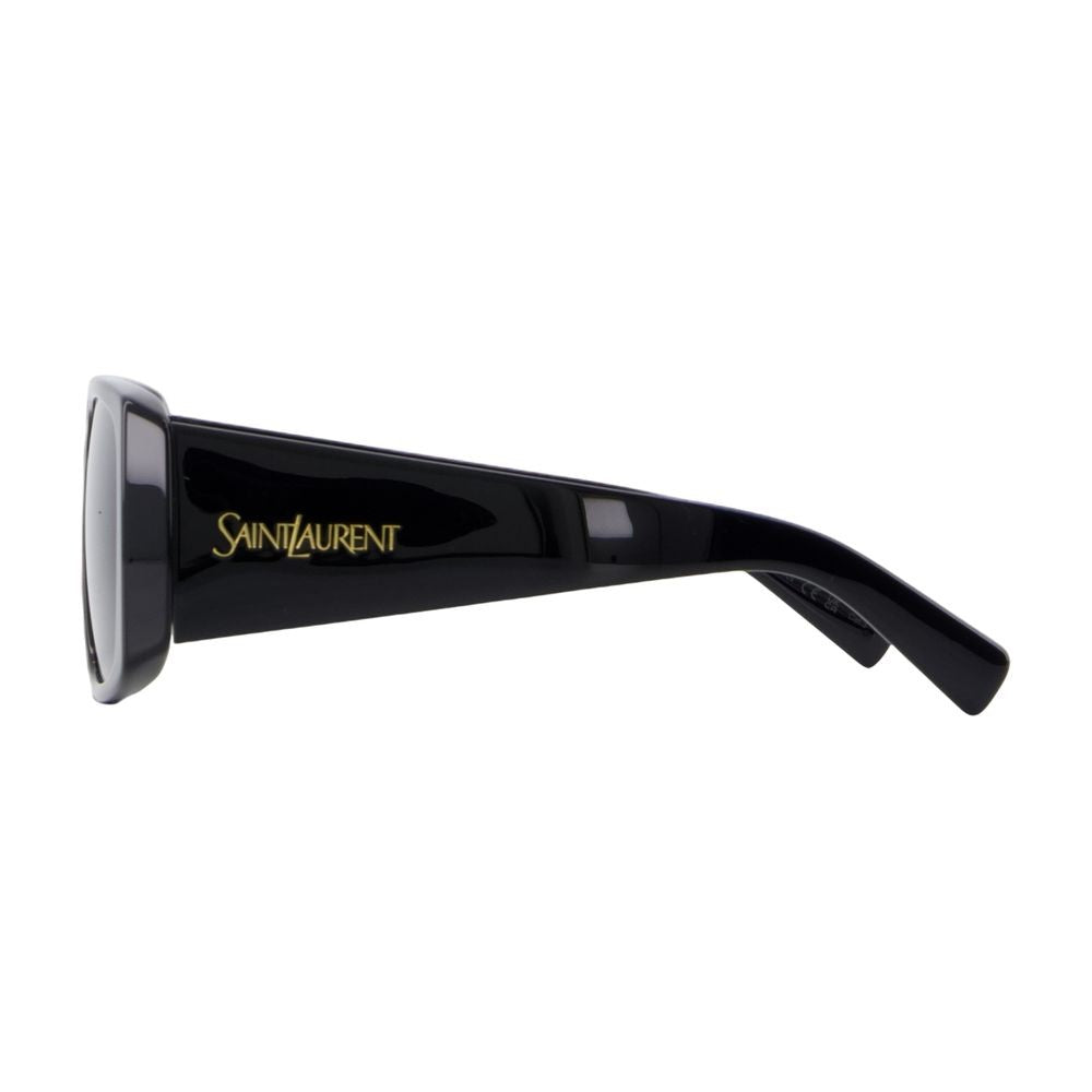 Saint Laurent Oversized Rectangular Black Acetate Sunglasses