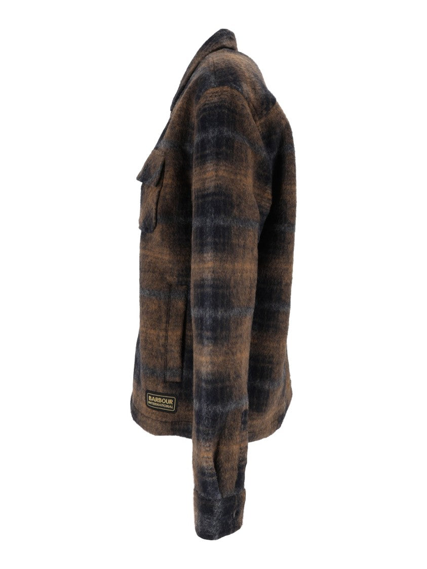 Barbour Oswald Plaid Zip Fleece Overshirt