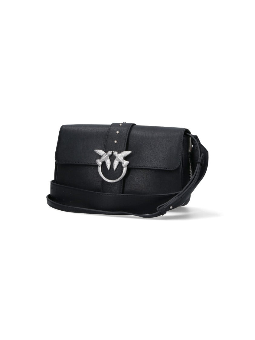 Pinko Structured Black Handbag With Minimalist Design
