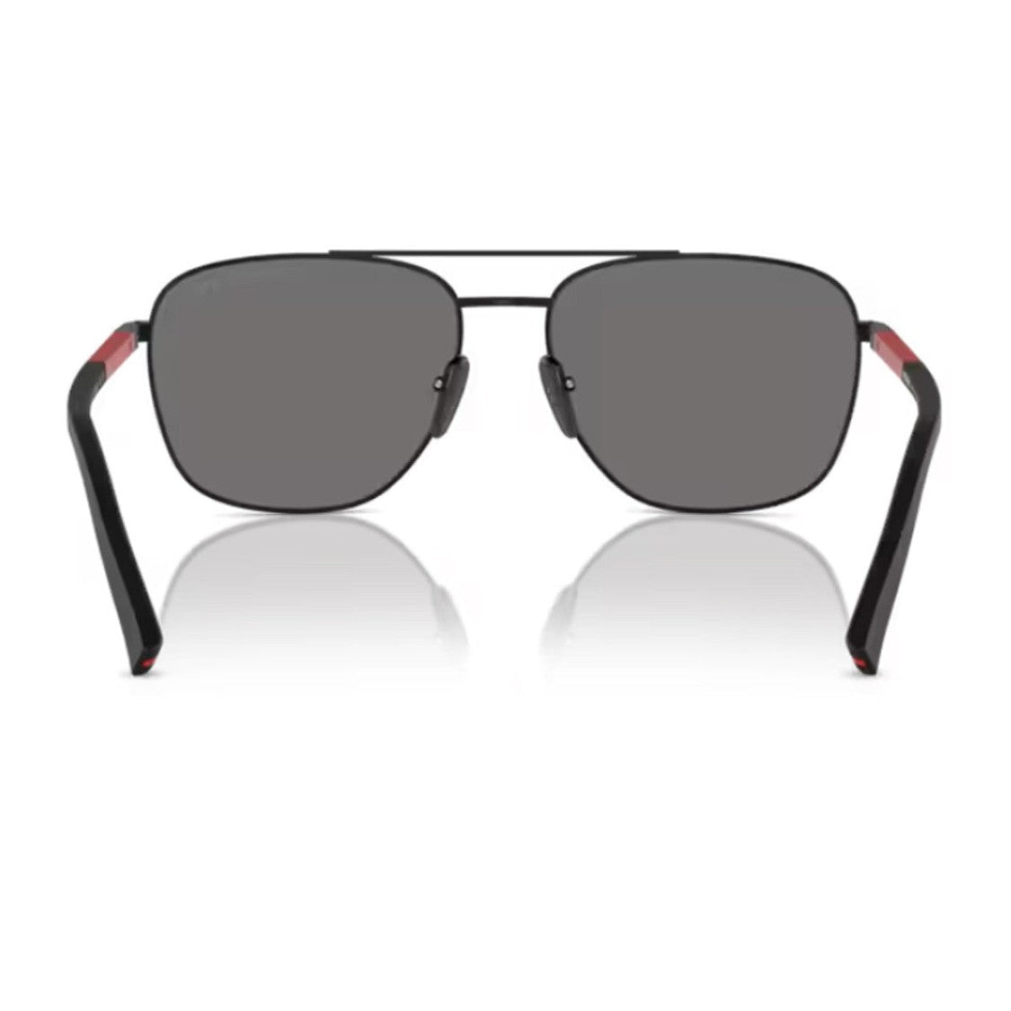 Prada Linea Rossa Nero Opaco Ps 54Zs Metal Aviator Sunglasses