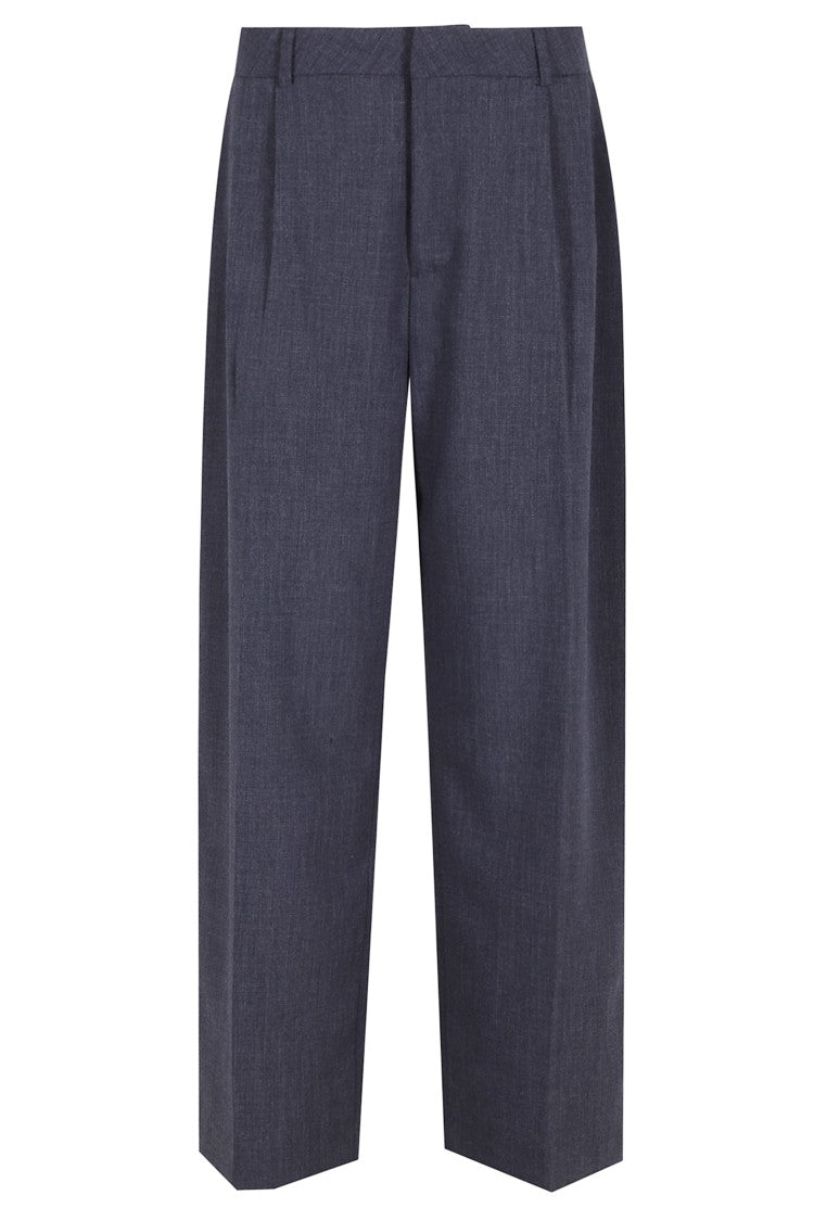 Thestroy Anthem Denim Double-Darted Wide-Leg Trousers