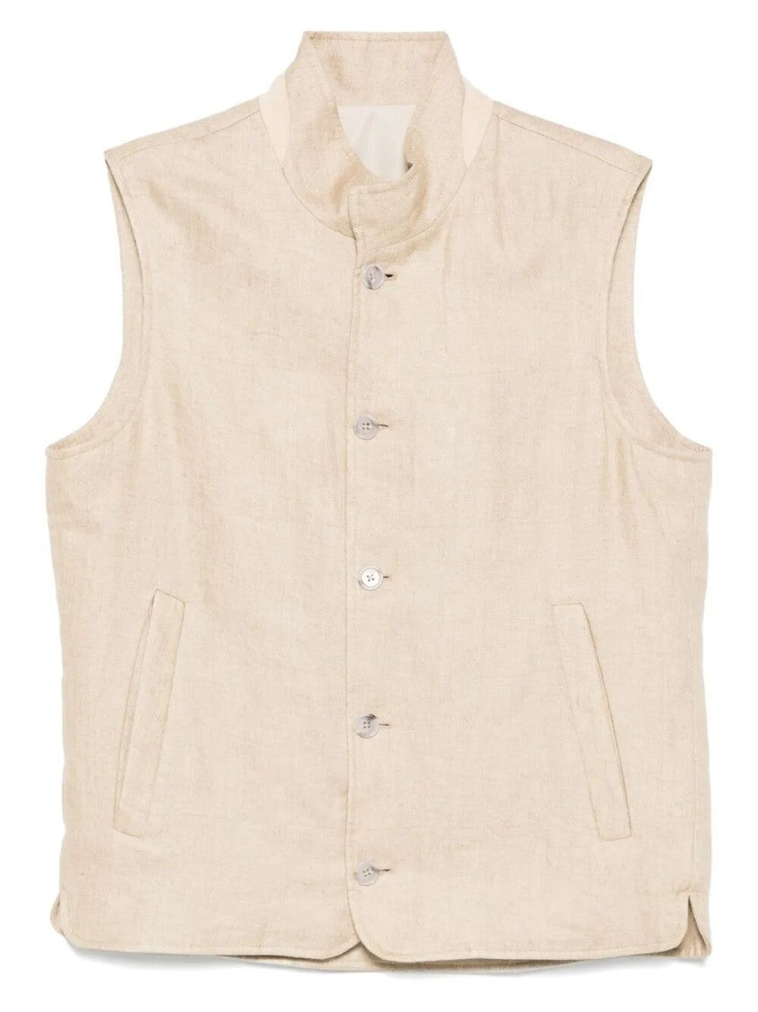 Barba Napoli Sleeveless Linen Sport Jacket