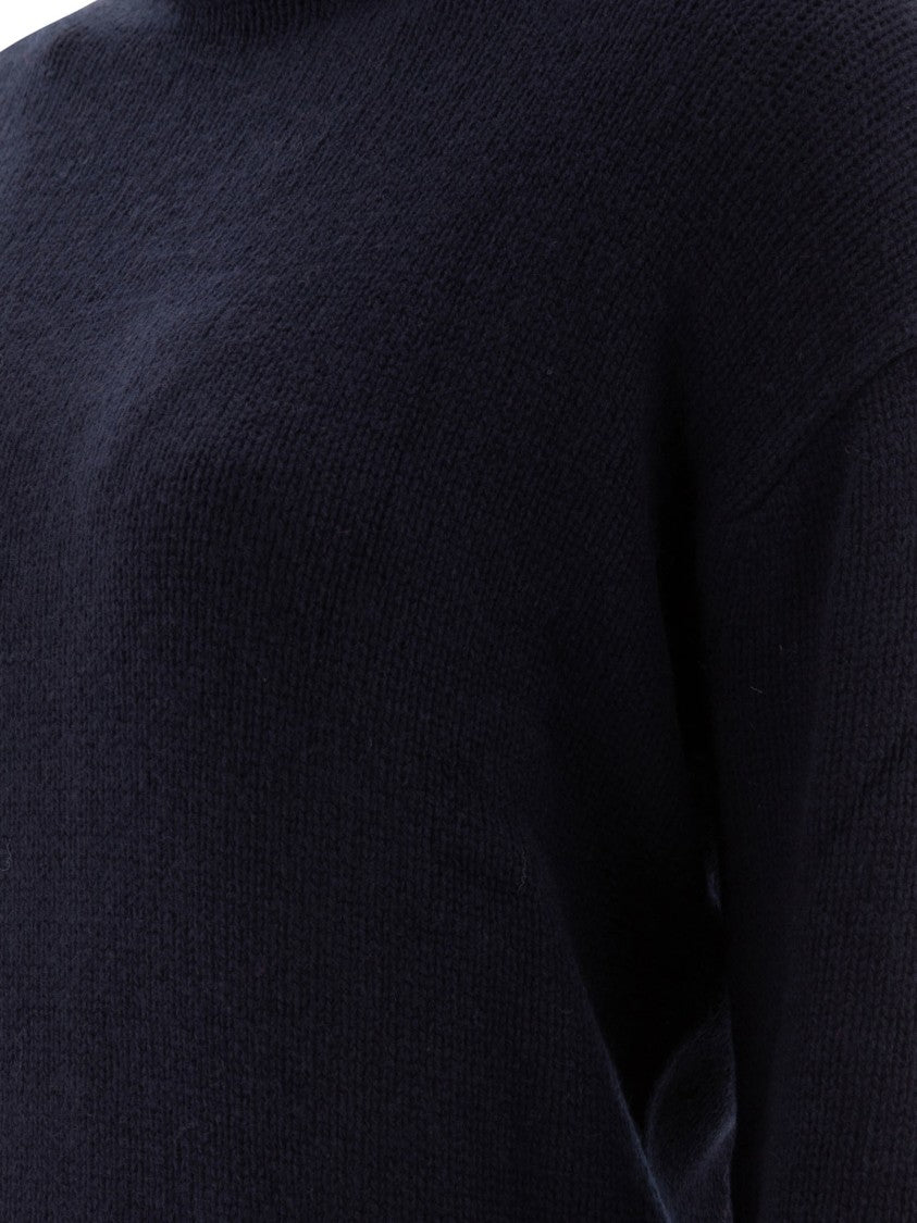 Ines De La Fressange High Ribbed Turtleneck Sweater In Luxurious Wool-Cashmere Blend