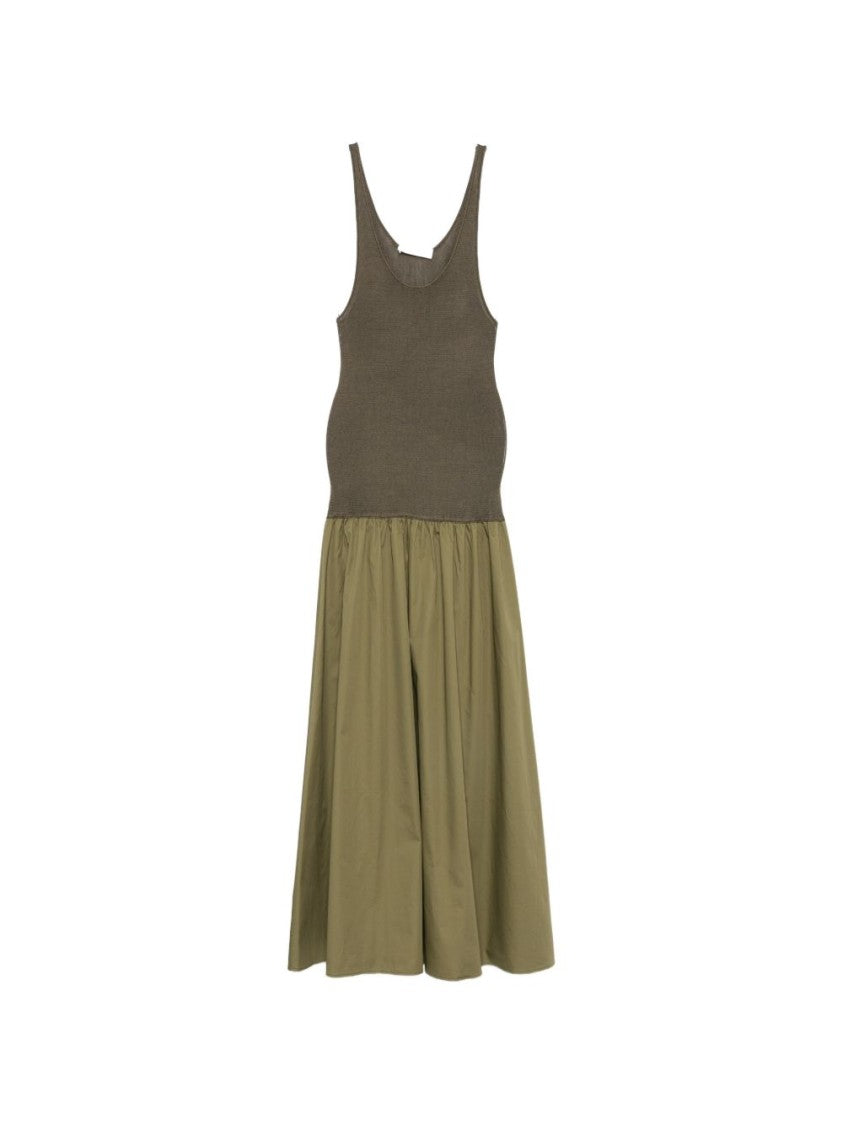 The Frankie Shop Sleeveless Fitted Knit Voluminous Dress