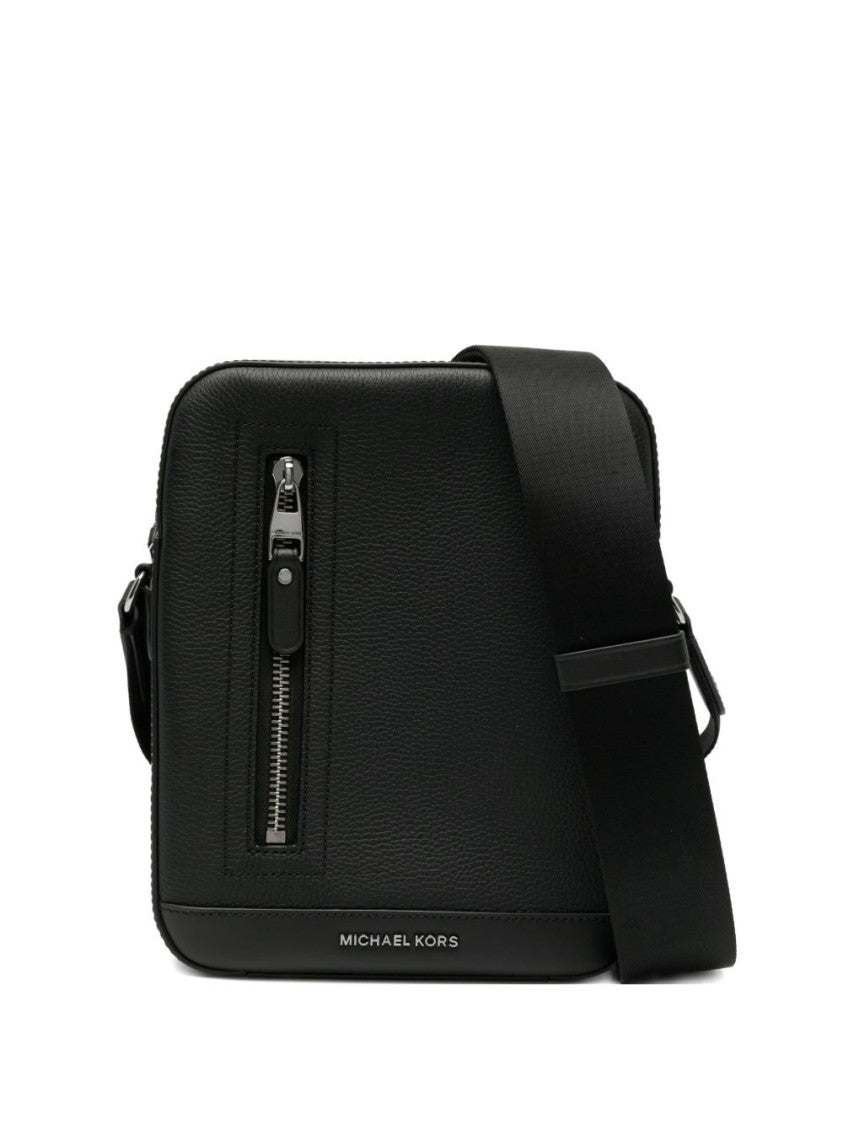 Michael Kors Textured Surface Crossbody Bag With Silver-Tone Logo Plaque