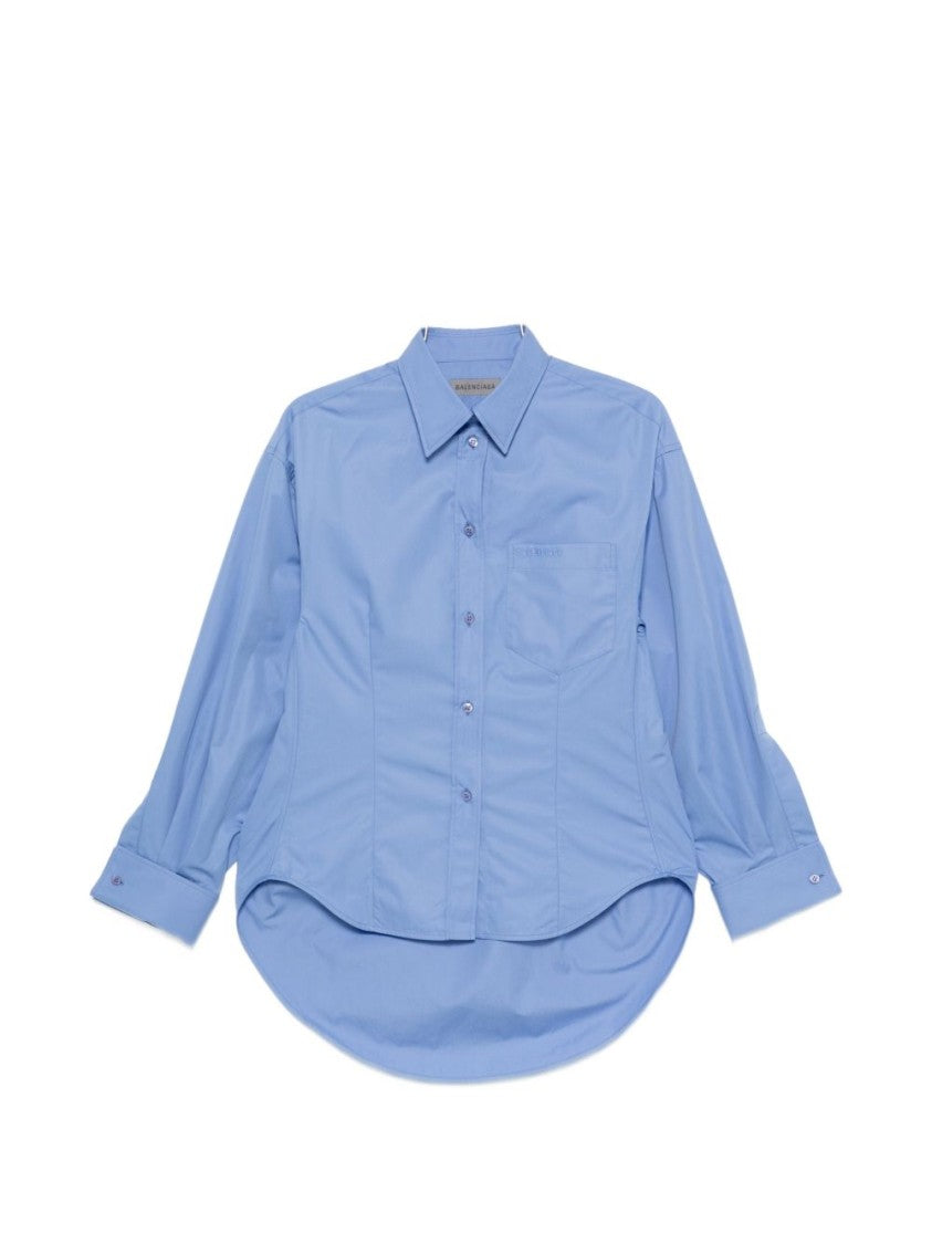 Balenciaga Light Blue Button-Down Classic Collar Shirt