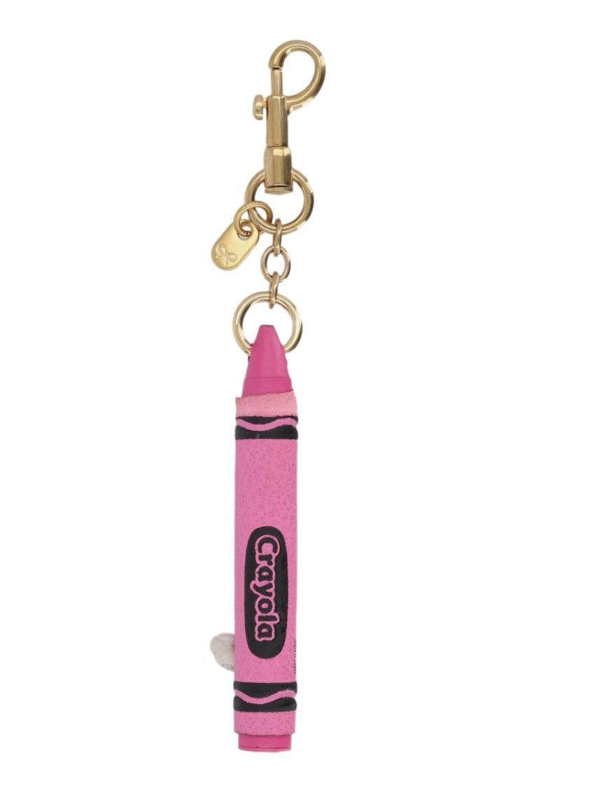 Anya Hindmarch Pink Crayon Goatskin Leather Key Holder