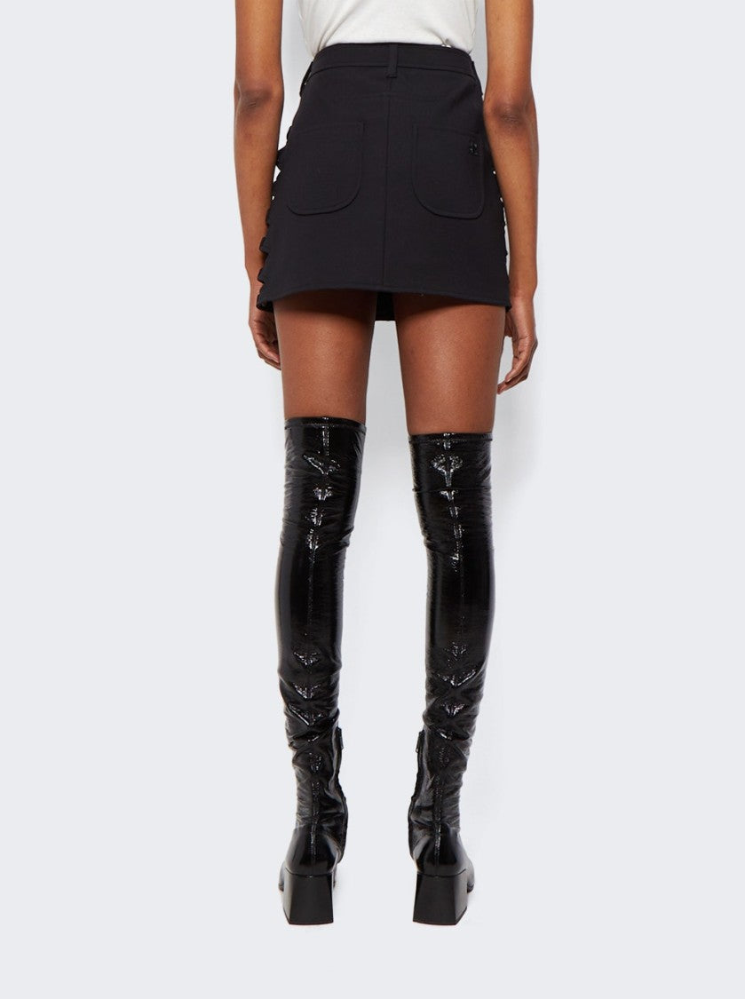 Courrèges Stretch Crepe V Cut Out Skirt