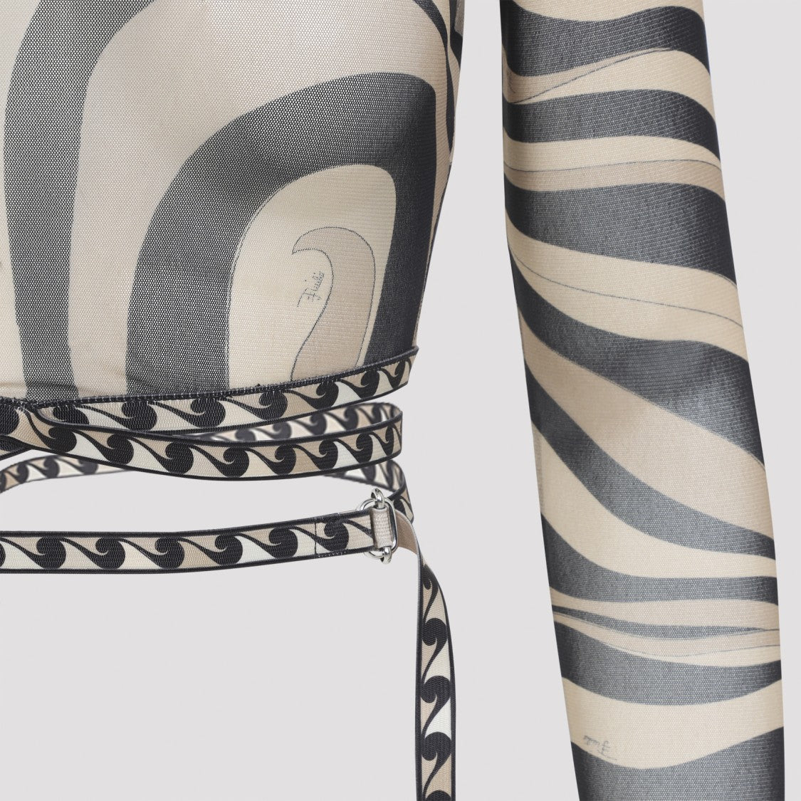 Pucci Abstract Patterned Long-Sleeved Top