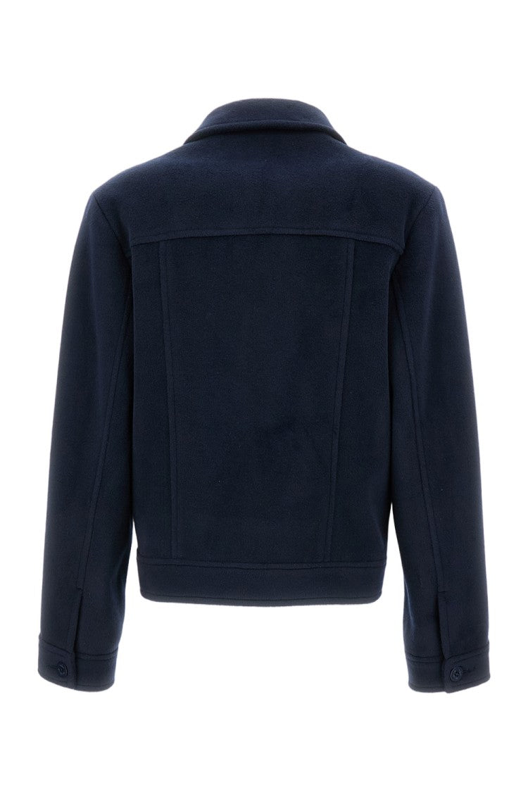 Irie' Structured Blue Jacket With Front Zipper Closure