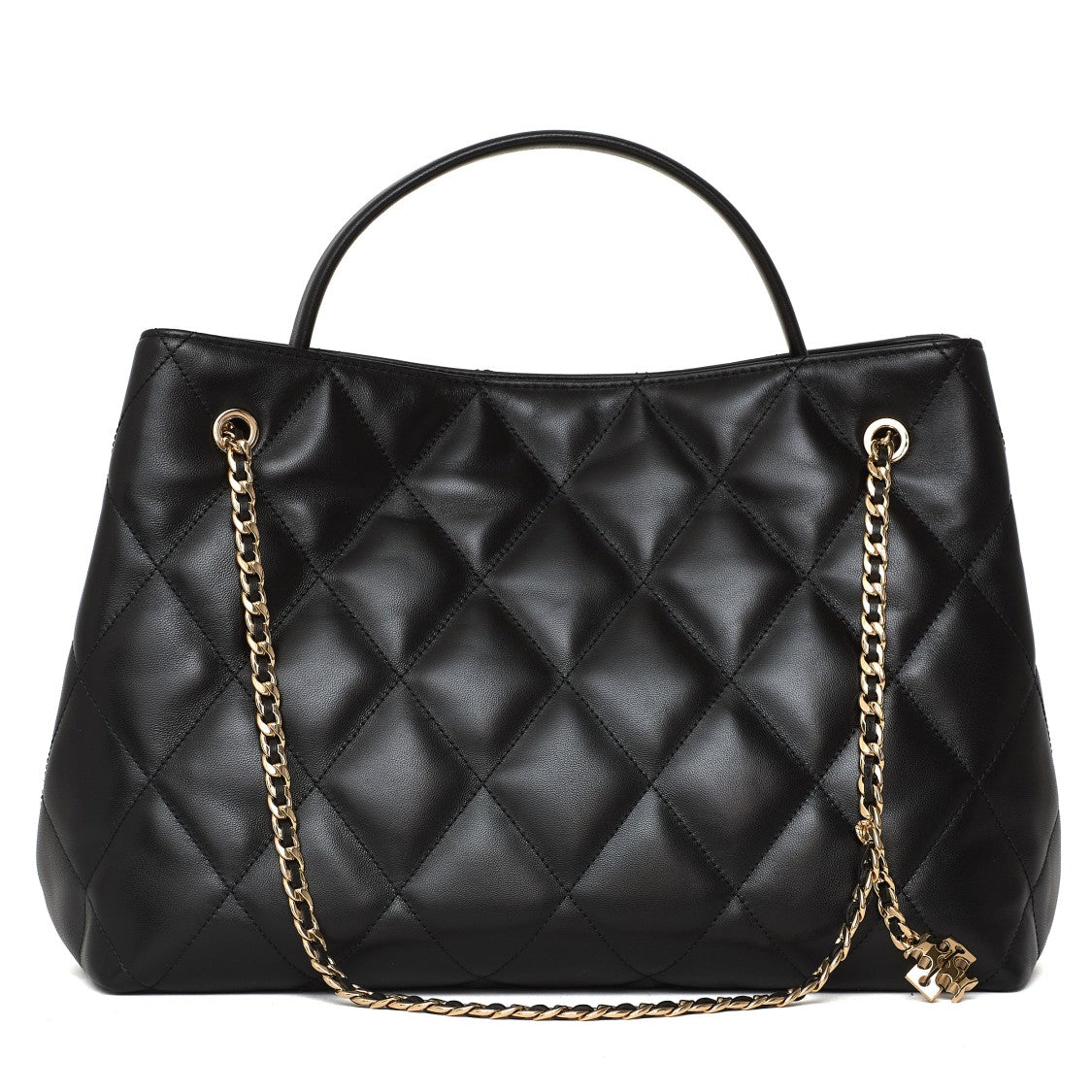Tory Burch Fleming Quilted Nappa Leather Tote Bag