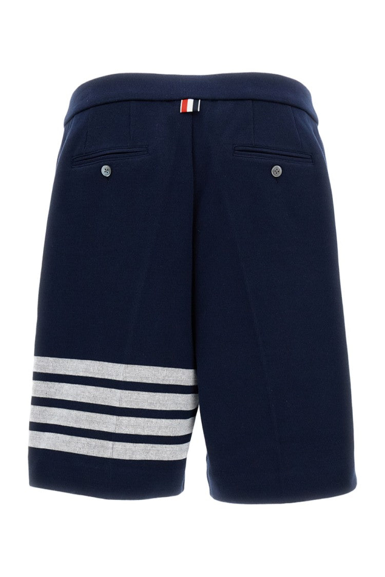 Thom Browne Classic Blue Shorts With Clean Silhouette