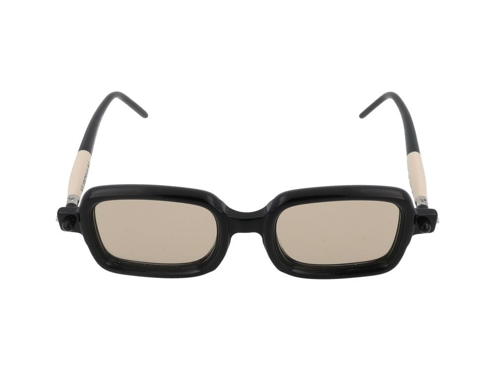 Kuboraum Brown Glossy Front Oversized Square Frame Sunglasses