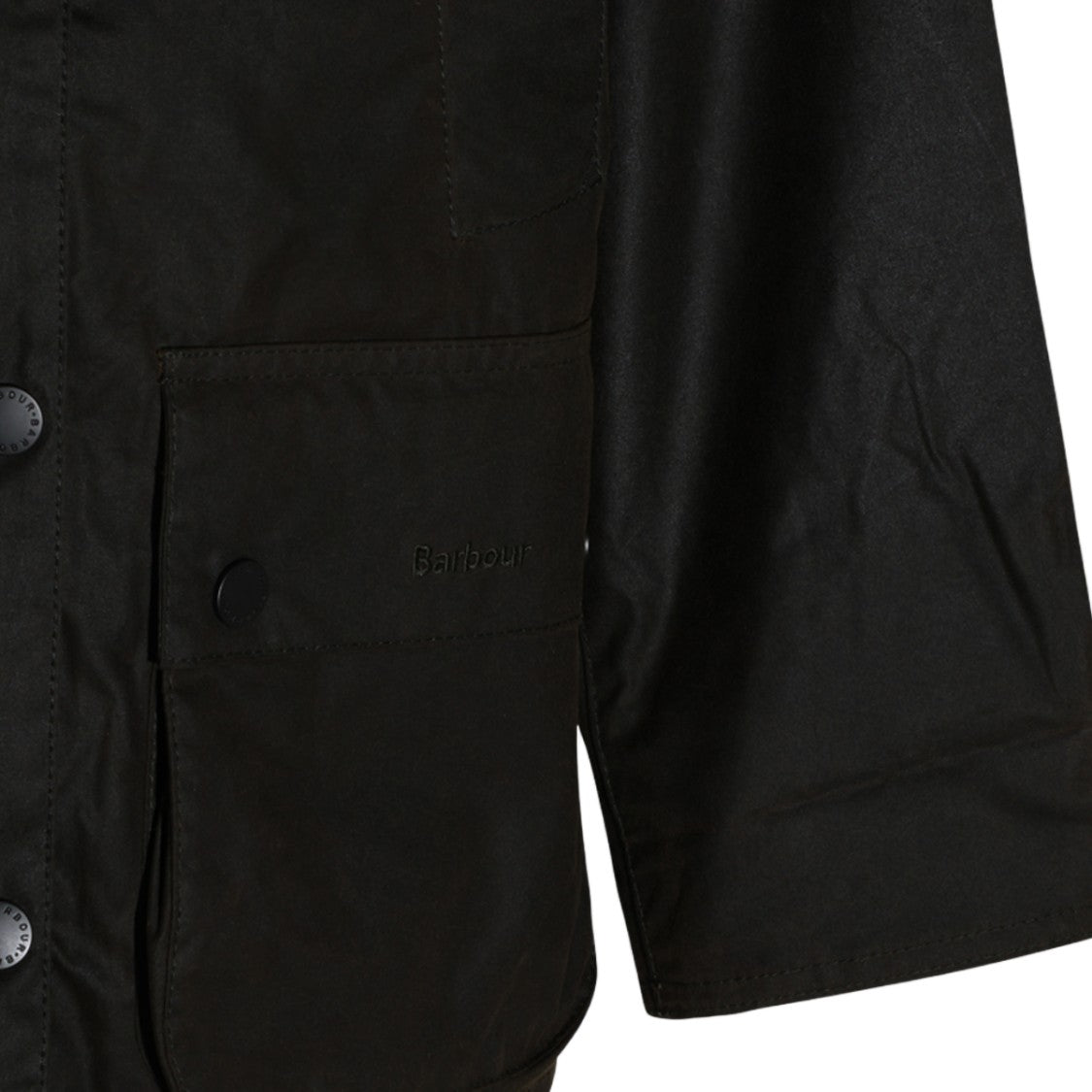 Barbour Dark Corduroy Collar Snap Waxed Jacket