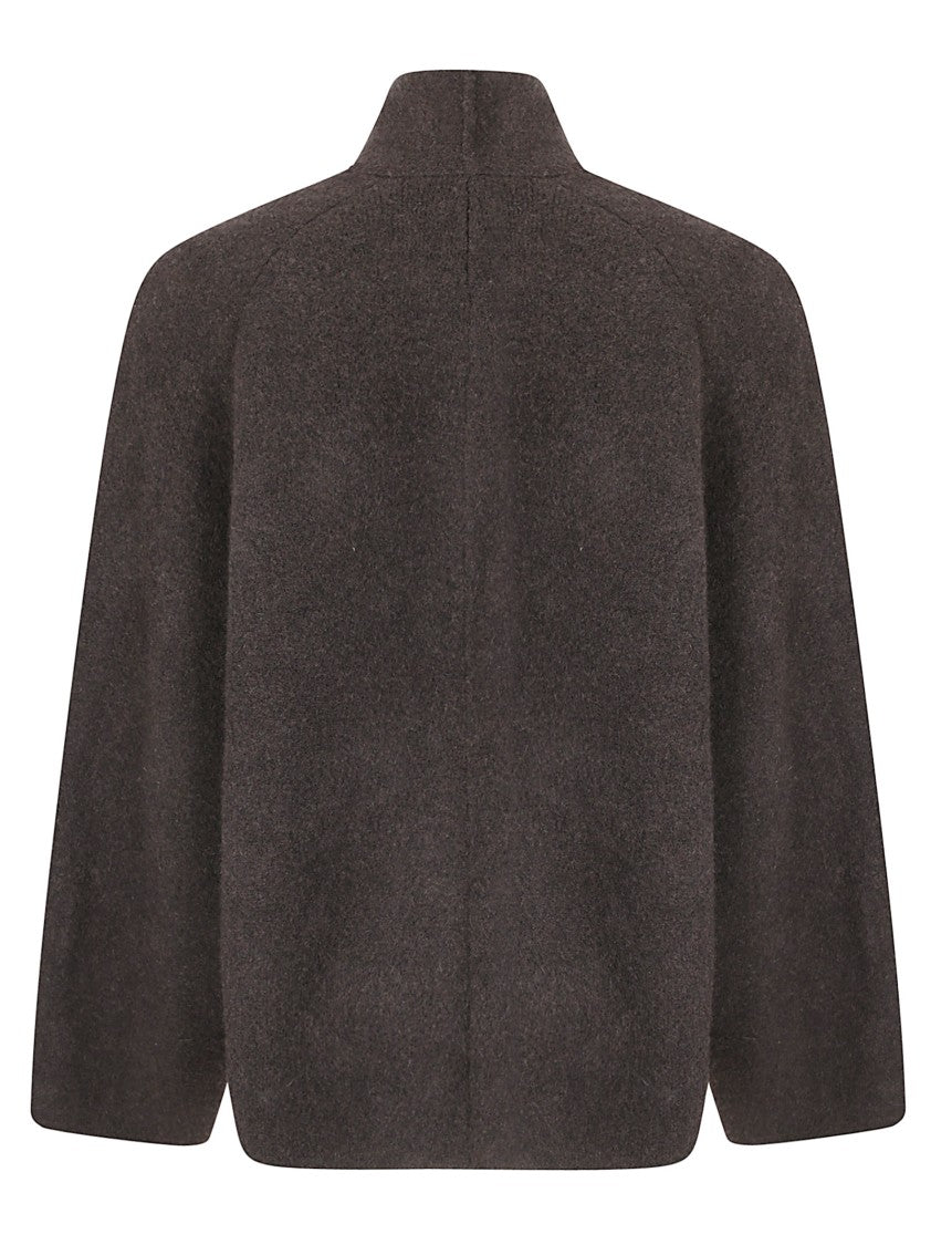 Boboutic High Collar Jacket With Button Closure