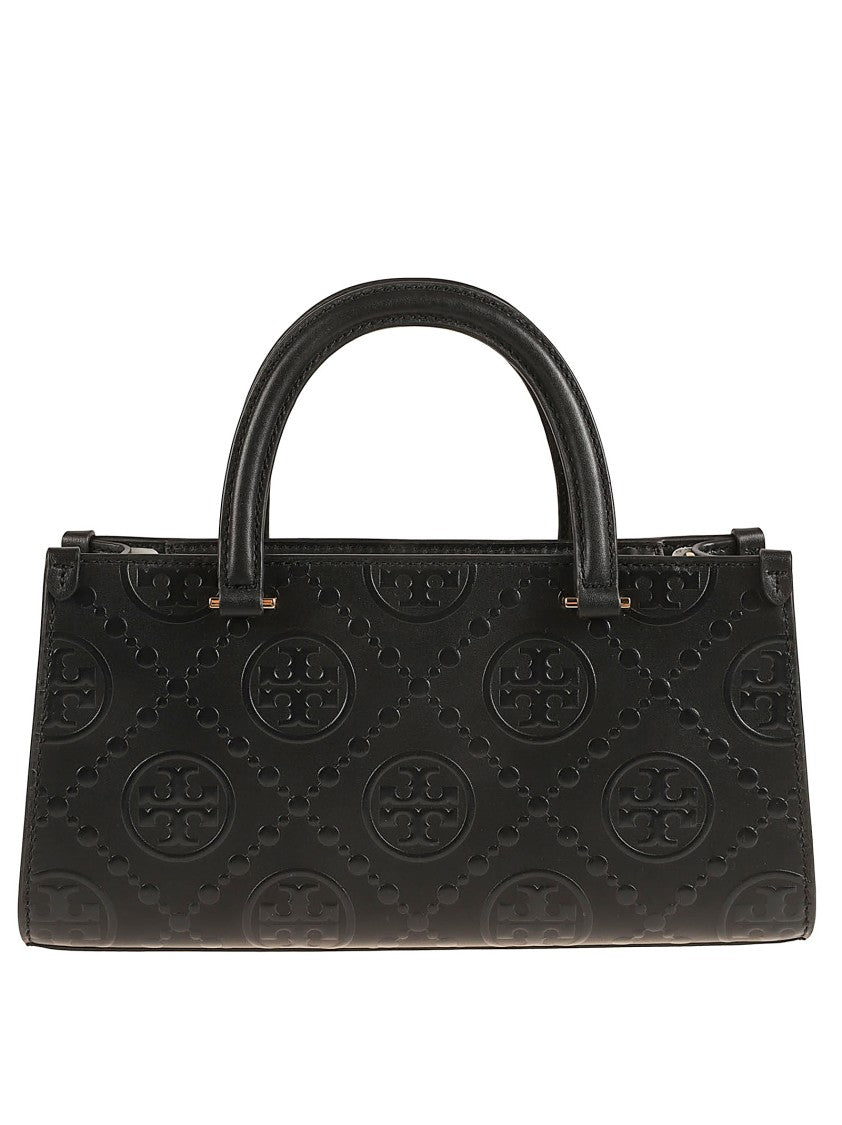Tory Burch Embossed Leather Satchel With Microfiber Lining