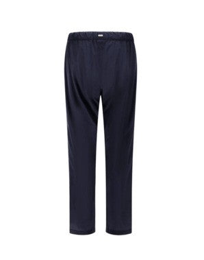 Herno Ultra-Lightweight Blue Trousers With Adjustable Waistband