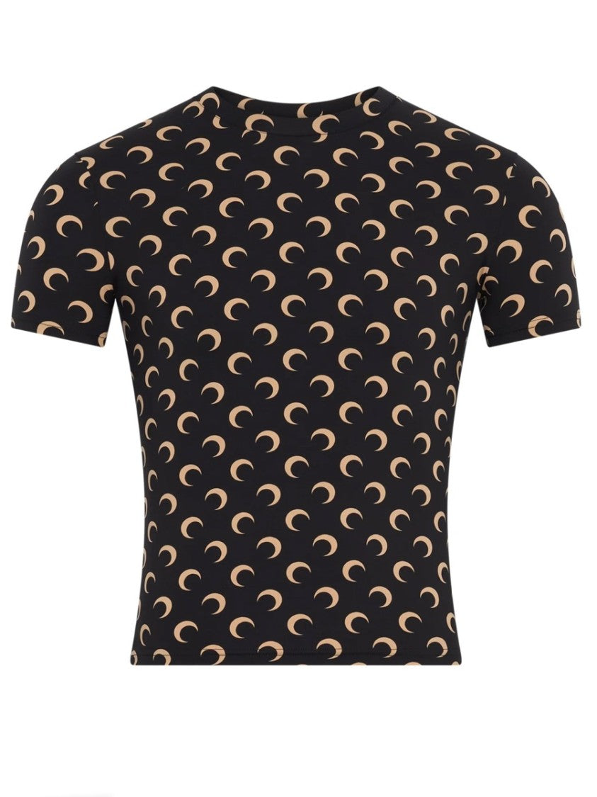 Marine Serre Black Moon Polyamide T-Shirt