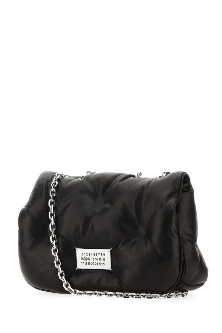 Maison Margiela Black Nappa Leather Medium Glam Slam Shoulder Bag