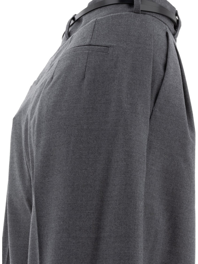 Max Mara Oversized Stretch Wool Trousers