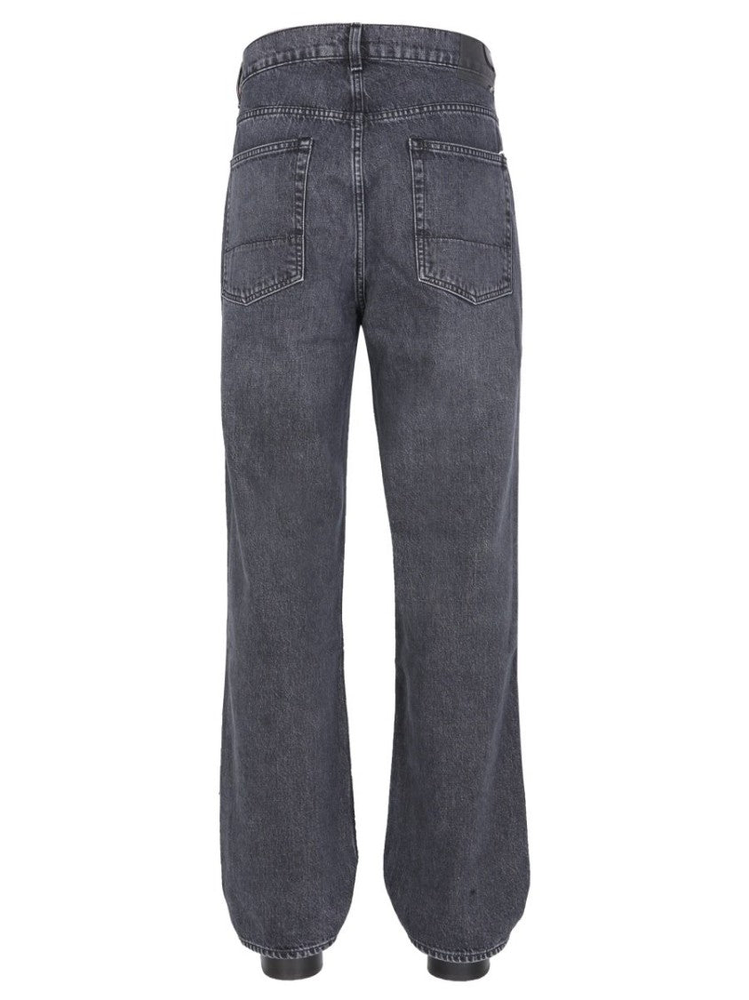 Our Legacy Relaxed Fit Black Denim Pants With Five-Pocket Design