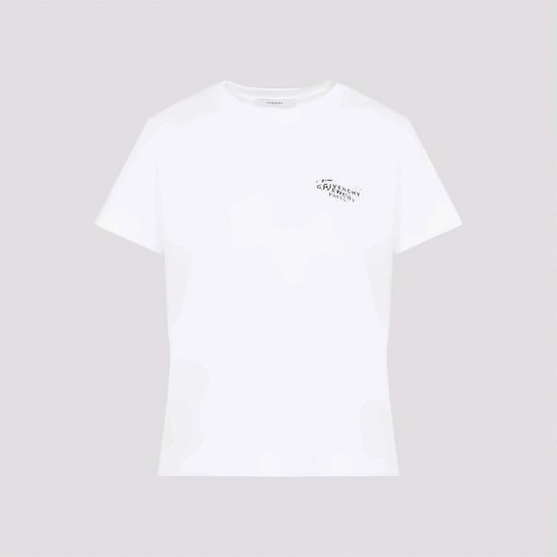 Givenchy Short-Sleeved Crew Neck T-Shirt With Distressed Logo Prints