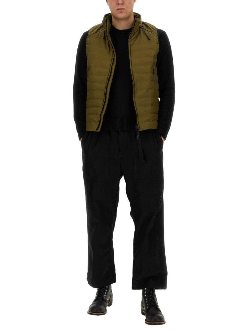 Jg1 Green Padded Vest With High Collar