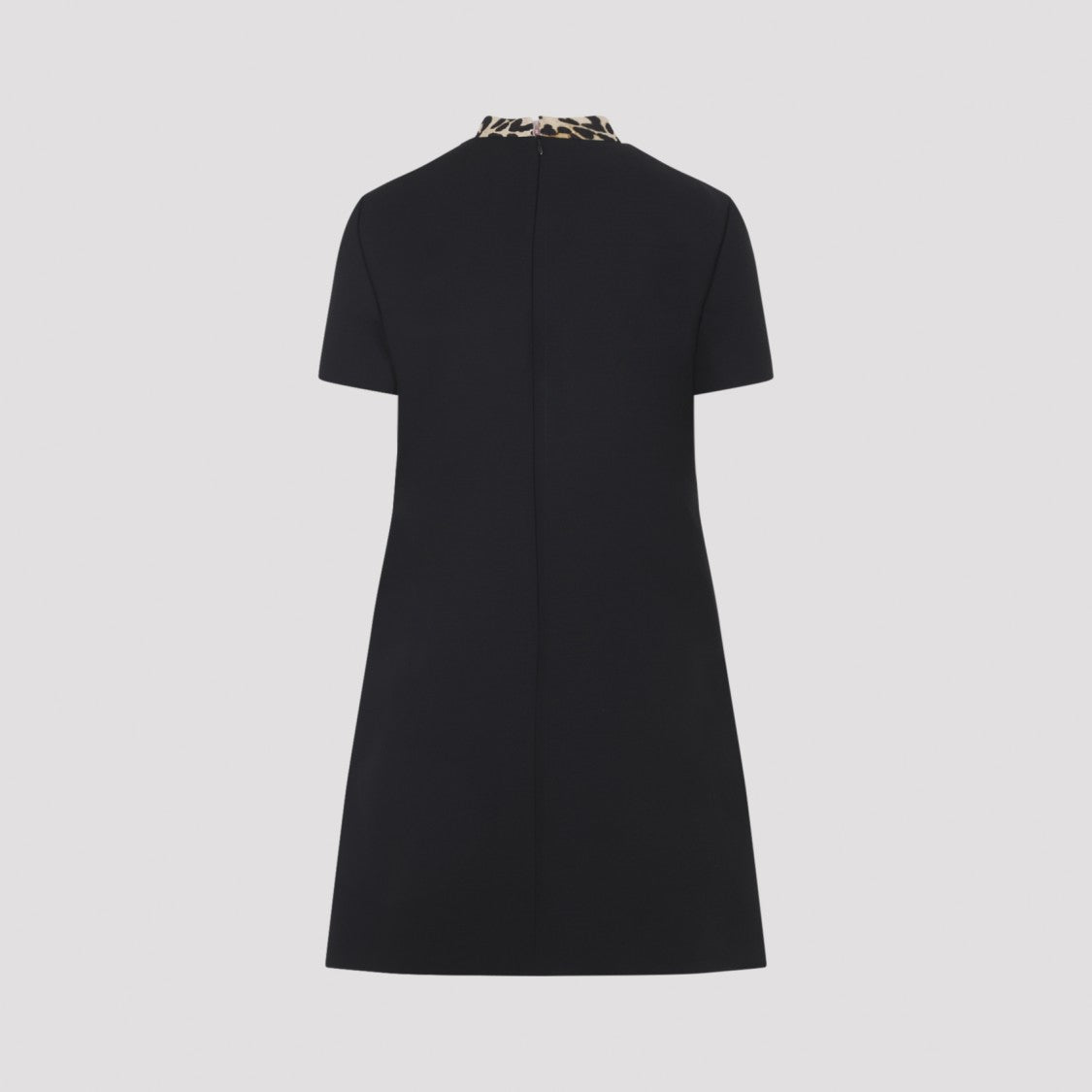 Valentino Black Wool And Silk Mini Dress