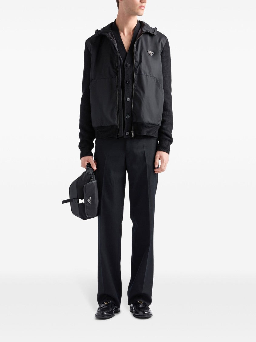 Prada Black Cardigan Wool/Cashmere Re-Nylon Cardigan