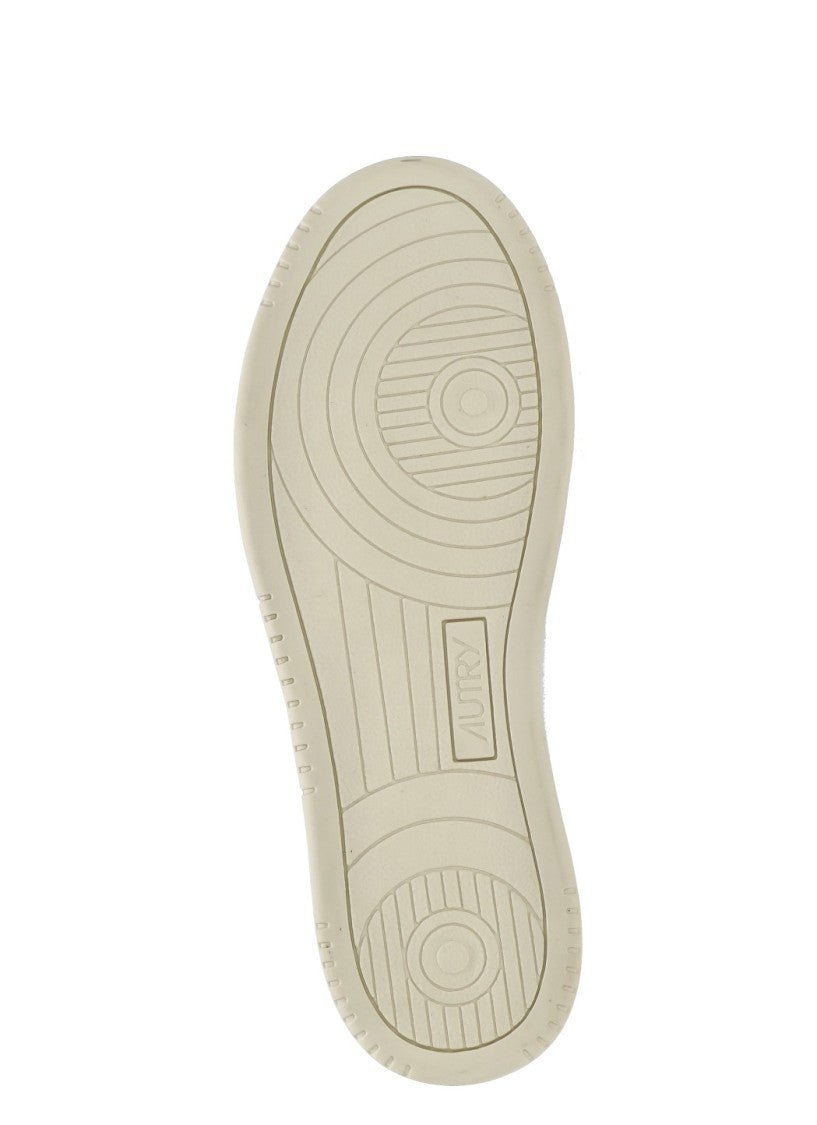 Autry White Medalist Low Suede Upper Sneakers