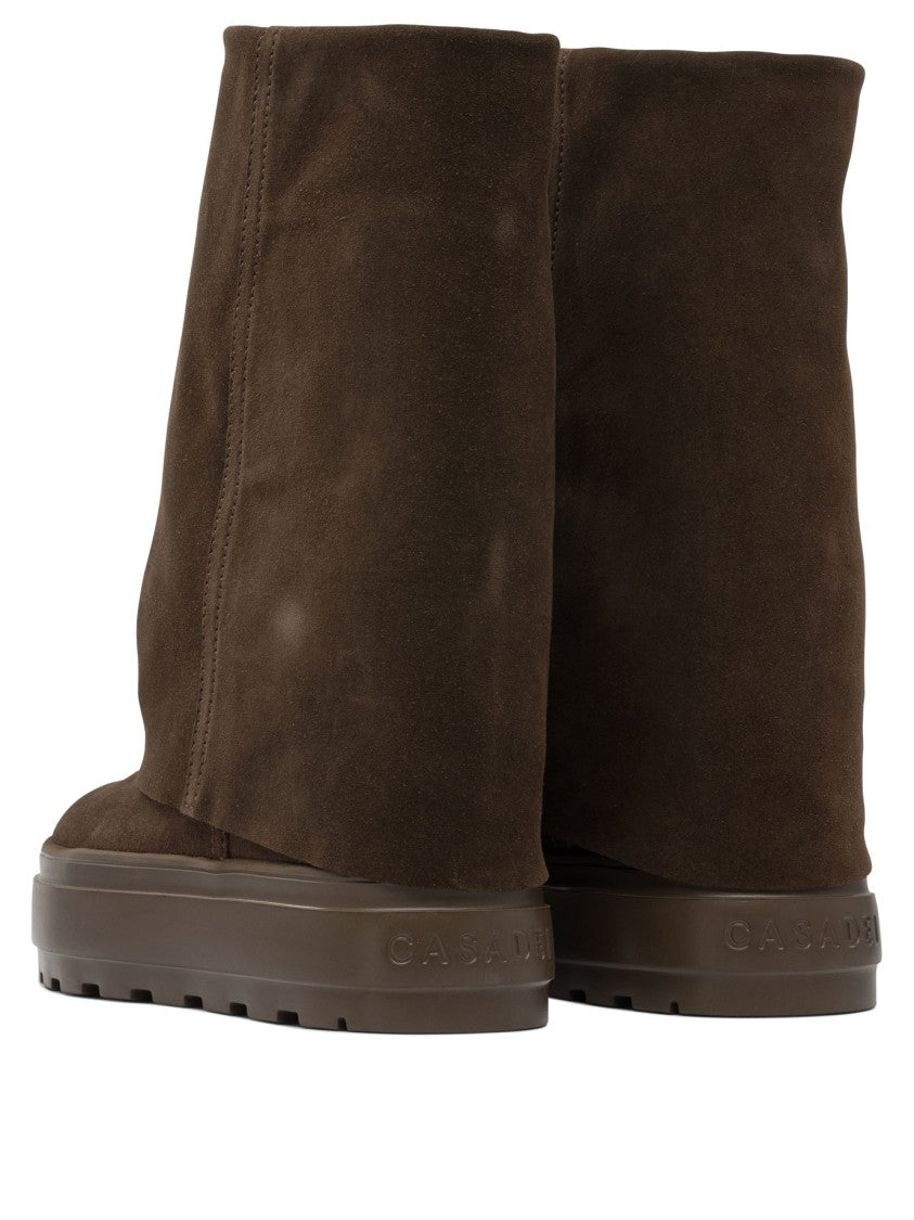Casadei Slouchy Suede Ankle Boots