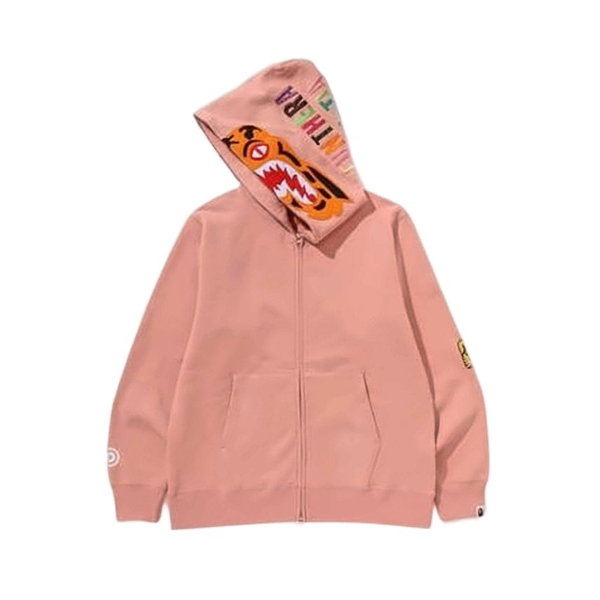 Eenk Graphic Design Zip-Up Hoodie With Tiger Motif