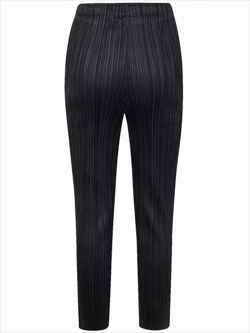 Pleats Please Pleated Textured Tapered Jogger Pants