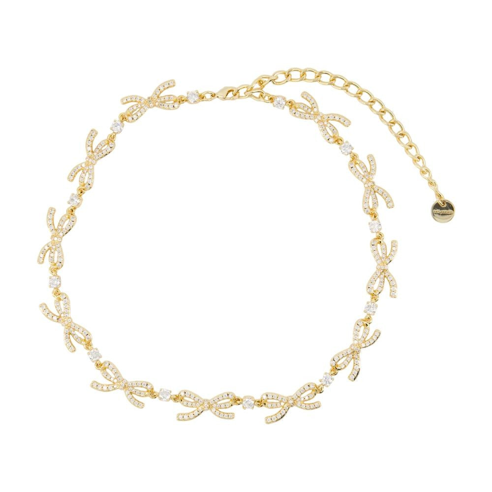 Self-Portrait Crystal Bows Necklace
