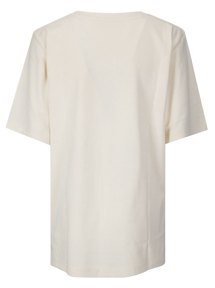 Khaite White Allen Crew Neck T-Shirt