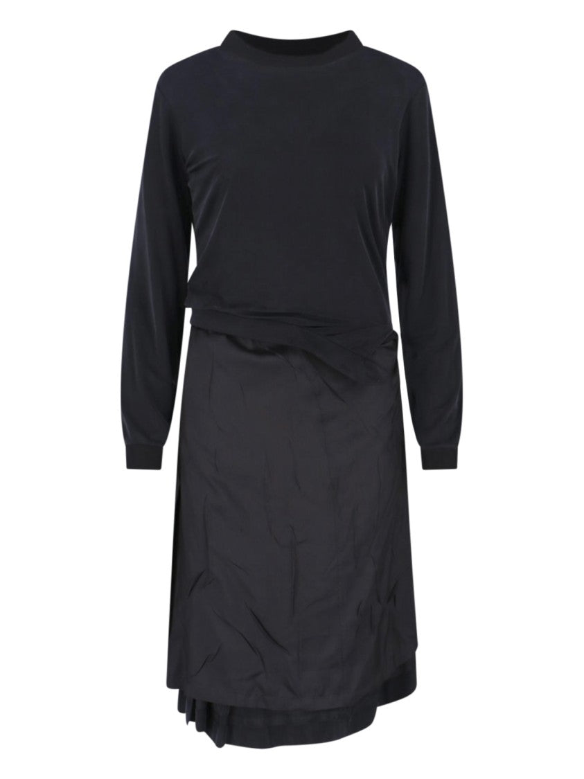 Maison Margiela Sleek Black Dress With Timeless Silhouette