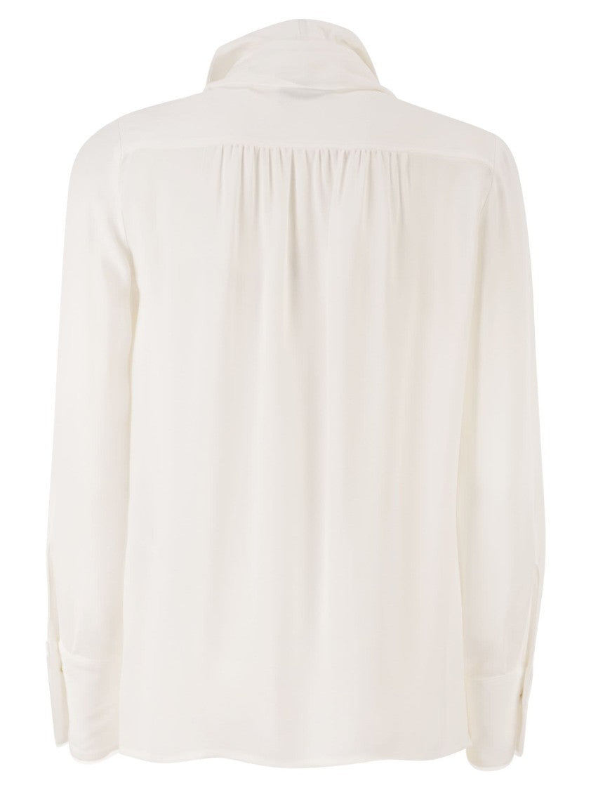 Elisabetta Franchi Viscose Georgette Shirt With Sash