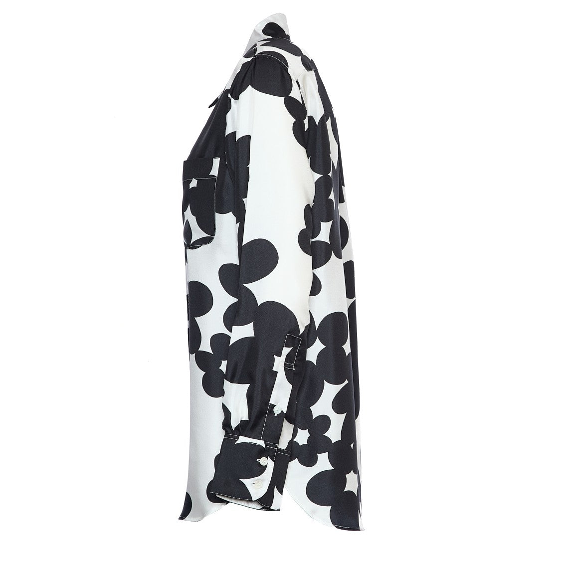 Marni Floral Pattern Black Silk Shirt