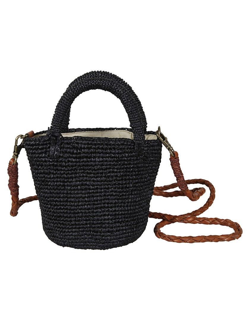 Ibeliv Woven Raffia Bucket Minibag